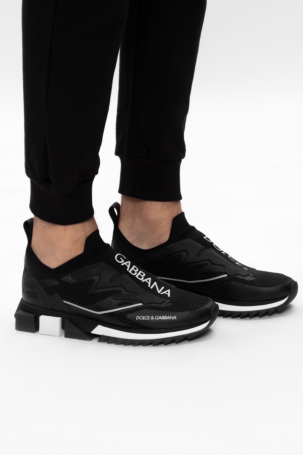 Dolce & gabbana black best sale sorrento sneakers